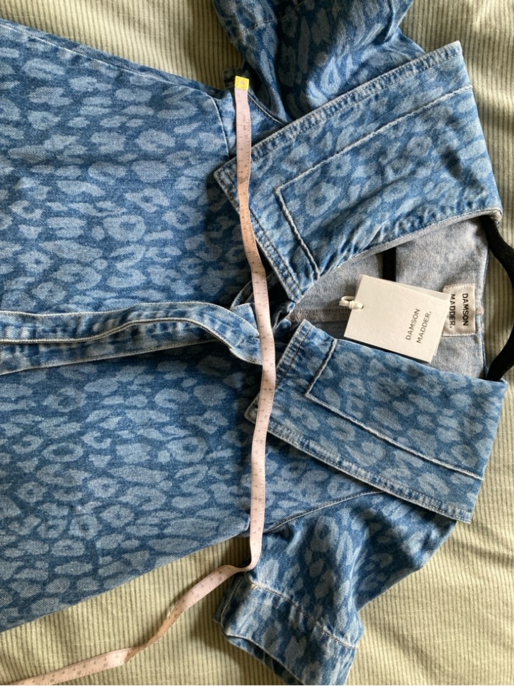 Goldie dress - denim leopard laser - 8 / BLUE mini - Picture 5 of 7